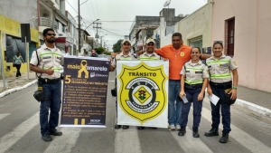 Coordenadoria de tr&acirc;nsito do munic&iacute;pio de Serrinha promove a&ccedil;&atilde;o referente ao Movimento Maio Amarelo