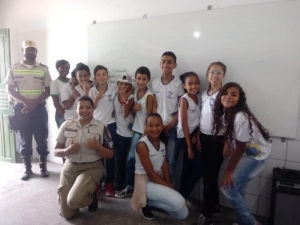 Em parceria, prefeitura e PM realizam palestras sobre Educa&ccedil;&atilde;o no Tr&acirc;nsito