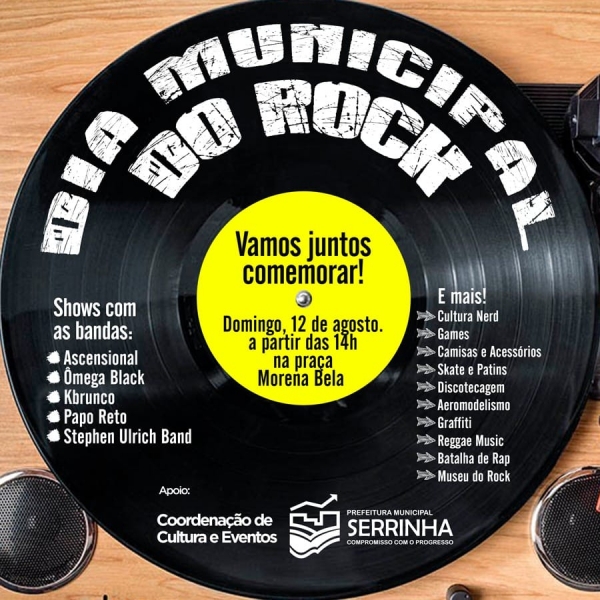Com apoio da Prefeitura de Serrinha, Dia Municipal do Rock &eacute; comemorado no pr&oacute;ximo domingo