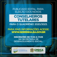 Edital para elei&ccedil;&atilde;o dos novos Conselheiros Tutelares