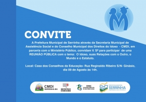 Convite: Reuni&atilde;o P&uacute;blica