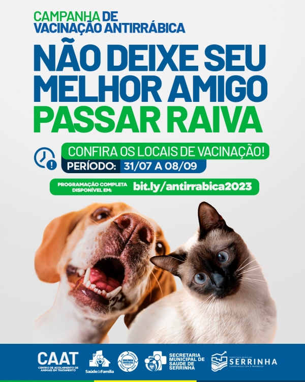 Campanha de vacina&ccedil;&atilde;o antirr&aacute;bica 2023